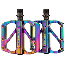 Hengqiyuan Spares Hengqiyuan Bicycle Pedals, Non-Slip Trekking Pedals Metal Bicycle Pedals for Mountain Bikes and Road Bikes, MTB Pedals with Ultralight Aluminium Alloy Platform, color