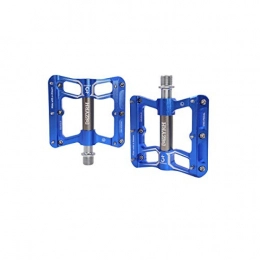 Hengtongtongxun Mountain Bike Pedal Hengtongtongxun Mountain Bike Pedals 9 / 16 Cycling 3 Pcs Sealed Bearing Bicycle Pedals, Multiple Colour The latest style, and durable (Color : Blue)