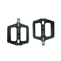 Heqianqian Spares Heqianqian Bicycle Pedal Mountain Bike Pedals 1 Pair Aluminum Alloy Antiskid Durable Bike Pedals Surface For Road BMX MTB Bike 4 Colors (SMS-0.2) Suitable for Outdoor Riding (Color : Black)