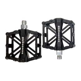 Heqianqian Mountain Bike Pedal Heqianqian Bicycle Pedal Mountain Bike Pedals 1 Pair Aluminum Alloy Antiskid Durable Bike Pedals Surface For Road BMX MTB Bike 5 Colors (SMS-202) Suitable for Outdoor Riding (Color : Black)
