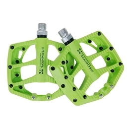 Heqianqian Spares Heqianqian Bicycle Pedal Mountain Bike Pedals 1 Pair Aluminum Alloy Antiskid Durable Bike Pedals Surface For Road BMX MTB Bike 5 Colors (SMS-NP-1) Suitable for Outdoor Riding (Color : Green)