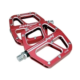 Heqianqian Mountain Bike Pedal Heqianqian Bicycle Pedal Mountain Bike Pedals 1 Pair Aluminum Alloy Antiskid Durable Bike Pedals Surface For Road BMX MTB Bike 6 Colors (KC6) Suitable for Outdoor Riding (Color : Red)