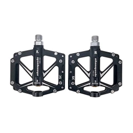 Heqianqian Spares Heqianqian Bicycle Pedal Mountain Bike Pedals 1 Pair Aluminum Alloy Antiskid Durable Bike Pedals Surface For Road BMX MTB Bike 6 Colors (SMS-338) Suitable for Outdoor Riding (Color : Black)