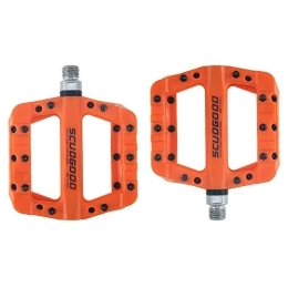 Heqianqian Spares Heqianqian Bicycle Pedal Mountain Bike Pedals 1 Pair Nylon Antiskid Durable Bike Pedals Surface For Road BMX MTB Bike 5 Colors (1712C) Suitable for Outdoor Riding (Color : Orange)