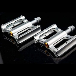 Heqianqian Mountain Bike Pedal Heqianqian Bicycle Pedals Aluminum Alloy Bicycle Bearing Pedals With Anti Skid Peg Bike Components (Size:84 * 87 * 18mm; Color:Silver)
