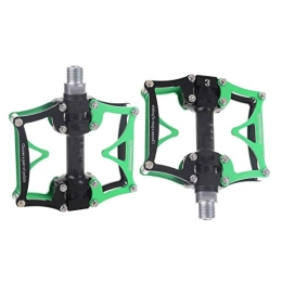 Heqianqian Spares Heqianqian Bicycle Pedals Aluminum Alloy Bike Bicycle Pedal Ultralight Professional 3 Bearing Mountain Bike Pedal Bike Components (Size:90 * 103 * 21 Mm; Color:Green)