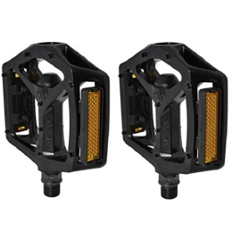 Heqianqian Mountain Bike Pedal Heqianqian Bicycle Pedals Aluminum Alloy Ultralight Bicycle Pedals Cr-Mo Steel Mandrel Double DU Bearing Pedals Bike Components (Size:110 * 100 * 20mm; Color:Black)