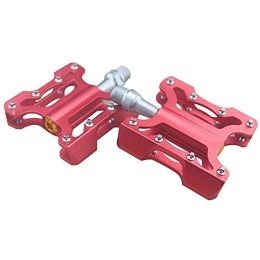 Heqianqian Mountain Bike Pedal Heqianqian Bicycle Pedals Bike Bearing Pedals With Anti Skid Peg Bike Components (Size:82 * 78 * 18mm; Color:Red)