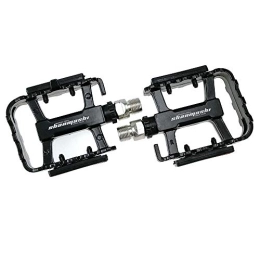 Heqianqian Spares Heqianqian Bike Pedal Alloy Bearing Pedals Road Bike Pedals Magnesium Mountain Bike Pedals Palin Pedals for Mountain Bike Road Vehicles and Folding (Color : Black, Size : One size)