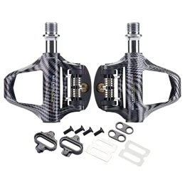 HEYCE Mountain Bike Pedal HEYCE Mountain Bike Pedal, Carbon Fiber Road Lock Pedal - Practical Bicycle Flat Platform Clipless Pedals for Road and Mountain Bike