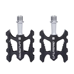HGUIM Mountain Bike Pedal HGUIM Bicycle pedals Lager Aluminum alloy light mountain bike pedals 14 mm universal thread racing bike Mühelose Pedale with left and right logo for beginners and professional athlete, 1