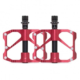 BEP Spares Highway Bike Pedals, Super Light Aluminum Pedal with 3 Sealed Bearings for Universal BMX Mountain Bike Road Trekking, Red