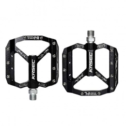 HJJGRASS Mountain Bike Pedal HJJGRASS Bicycle Pedals 3 Bearings Mountain Bike Road Bike Bicycle 9 / 16 inch Bike Pedals, Ultralight Aluminium Alloy Bicycle Pedals, BLACK