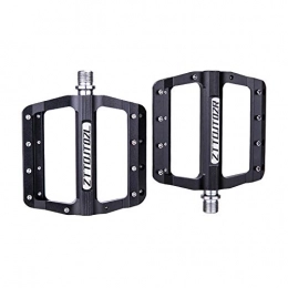 HKYMBM Spares HKYMBM Bike Pedals 1 Pair CNC Aluminum Antiskid Durable Bicycle Cycling Pedal Ultra Strong Chrome-Molybdenum Steel Bearing 9 / 16 Inch Mountain Bike Pedal for Road BMX MTB, Black