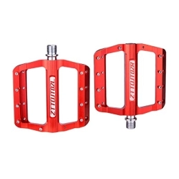 HKYMBM Mountain Bike Pedal HKYMBM Bike Pedals 1 Pair CNC Aluminum Antiskid Durable Bicycle Cycling Pedal Ultra Strong Chrome-Molybdenum Steel Bearing 9 / 16 Inch Mountain Bike Pedal for Road BMX MTB, Red