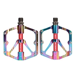 HKYMBM Spares HKYMBM Mountain Bike Pedals, Aluminum Alloy Bicycle Pedals, Adult 9 / 16 Inch Sealed Bearing Lightweight Colorful Metal Cycling Pedal for BMX / MTB