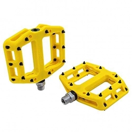 HNZZ Mountain Bike Pedal HNZZ Bike Pedal MTB Pedals Mountain Bike Pedals Lightweight Nylon Fiber Bicycle Platform Pedals For BMX MTB 9 / 16" (Color : Yellow)