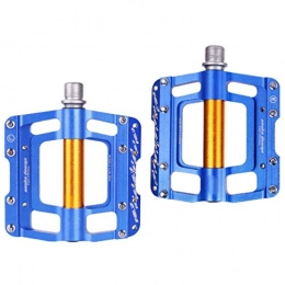 HOCOVER Spares HOCOVER Bike Pedals, Lightweight Premium Platform Pedals for Mountain Bikes BMX MTB Road Bicycle - Blue Gold