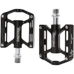 HOOBBI Spares HOOBBI Alloy Bike Pedal, Mountain Bike Pedals, Non-Slip Platform Pedals, Super Bearing Pedals Lightweight Stable Plat, Bicycle Pedal for Road / Mountain / MTB / BMX Bike (Color : Black, Size : One Size)
