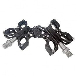 HOOBBI Spares HOOBBI Aluminium Alloy Bike Pedal, 3 Bearings Antiskid Durable 9 / 16 Inch Hybrid Pedals for Road Bike Etc Bicycle Cycling 1 Pair Cycling Accessories, Bicycle Pedal (Color : Black, Size : One Size)