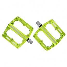 HOOBBI Spares HOOBBI Aluminum Alloy Bike Pedal, Lightweight Pedals, Antiskid Durable Bike Pedals Surface for Road BMX MTB Bike 6 Colors Pedals, Bicycle Pedal (Color : Green, Size : One Size)
