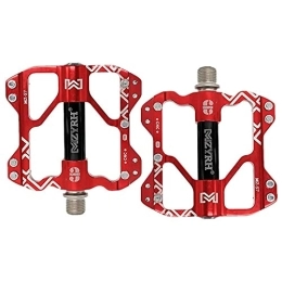 HOOBBI Mountain Bike Pedal HOOBBI Bicycle Pedal, Mountain Bike Pedals Road Bike Pedals Bicycle Cycling Bike Pedals Bicycle Pedals Mtb Flat Pedals Bicycle Accessory (Color : Red, Size : One Size)