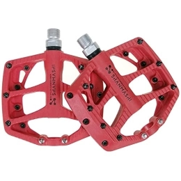 HOOBBI Spares HOOBBI Bicycle Pedal, Mountain Bike Pedals Road Bike Pedals Bicycle Pedals Mtb Flat Pedals Bicycle Accessory Making The Ride Safer (Color : Red, Size : One Size)