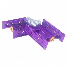 HOOBBI Spares HOOBBI Bike Pedal, Lightweight Aluminum Alloy Super Sealed Bearing Hybrid Pedals for 9 / 16 Inch Screw Thread Spindle Bicycle Platform, 1 Pair, Bicycle Pedal (Color : Purple, Size : One Size)