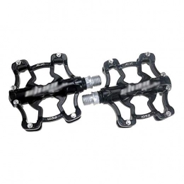 HOOBBI Mountain Bike Pedal HOOBBI Black Bike Pedal, CNC Machined Aluminum Alloy Slip Durable Hybrid Pedals for 9 / 16 Inch Platform Pedal, Bicycle Pedal for BMX MTB Road Bicycle Cycling Accessories (Size : One Size)