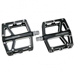HOOBBI Mountain Bike Pedal HOOBBI CNC Process Pedal, Bike Pedal, Aluminum Alloy Anti-skid Fixed Gear Fits 9 / 16 Inch for BMX MTB Cycling Platform Pedals(1Pair), Bicycle Pedal (Color : Black, Size : One Size)
