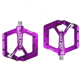 HOOBBI Mountain Bike Pedal HOOBBI Durable Bike Pedal, CNC Machined Aluminum Alloy Super Bearing Hybrid Pedals for Mountain Bike Road Vehicles 1 Pair Cycling Accessories, Bicycle Pedal (Color : Purple, Size : One Size)