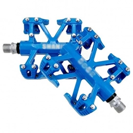 HOOBBI Spares HOOBBI Magnesium Alloy Bike Pedal, 9 / 16 Inch Screw Thread Spindle Sealed Bearings Non-Slip Durable Ultra-Light Mountain Bike Pedal, Bicycle Pedal (Color : Blue, Size : One Size)