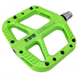 HOOBBI Mountain Bike Pedal HOOBBI Nylon Bike Pedal, Anti Slip Durable Hybrid Pedals 9 / 16 Inch Cycle Platform Fit Most Adult Mountain Road and Hybrid Bicycles 1 Pair, Bicycle Pedal (Color : Green, Size : One Size)