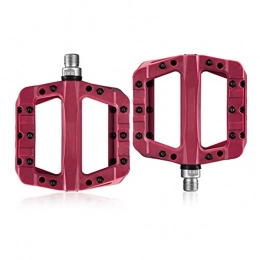 HSTG Mountain Bike Pedal HSTG Bicycle Pedals, Mountain Bike Pedal Bearing Bearing, Lightweight Nylon Fiber Bicycle Platform Pedals, Suitable for MTB, Road, and Other Bicycles