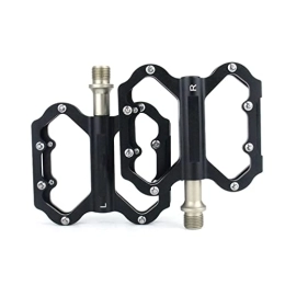 HSXMY Spares HSXMY BMX / MTB Bike Pedal, Lightweight Aluminum Alloy Platform Pedal, Pedals, 3 Bearings, CNC Machined, 9 / 16 Inch Compatible, For Road Mountain BMX MTB Bike, Black