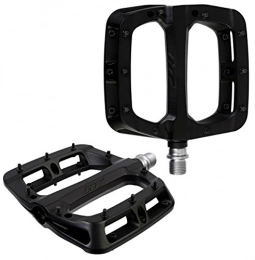 HT Components Mountain Bike Pedal HT Components PA03A Flat MTB Pedals - Black / Bicycle Cycling Cycle Bike Mountain Wide Platform Dirt Jump Hybrid Trail Enduro Freeride Downhill Grip Nylon Part Riding Ride Cro-mo Axle Pair Race