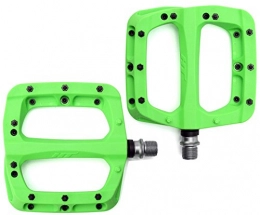 HT Components Mountain Bike Pedal HT Components PA03A Flat MTB Pedals - Green / Bicycle Cycling Cycle Biking Bike Mountain Wide Platform Dirt Jump Street Off Road Trail Enduro Freeride Downhill Grip Nylon Part Riding Ride Race