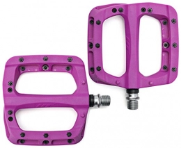 HT Components Mountain Bike Pedal HT Components PA03A Flat MTB Pedals - Purple / Bicycle Cycling Cycle Biking Bike Mountain Wide Platform Dirt Jump Street Off Road Trail Enduro Freeride Downhill Grip Nylon Part Riding Ride Race