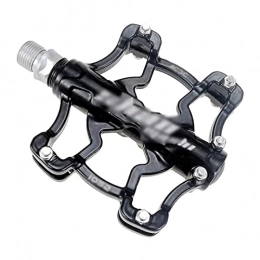 Huachaoxiang Mountain Bike Pedal Huachaoxiang Bicycle Pedals Mountain Bike Road Bike Bicycle Pedals, MTB Pedals with Ultralight Aluminum Alloy Platform And 3 Sealed Brawls, Non-Slip Trekking Pedals, Black