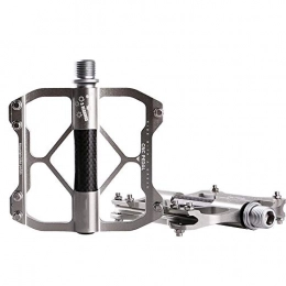 Huangjiahao Spares Huangjiahao Cycling pedals Mountain Bike Aluminum Equipped With Bicycle Pedals Alloy Pedal Bicycle Accessories For MTB BMX Bicycle (Color : Silver)