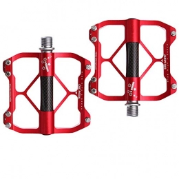 Huangwanru Mountain Bike Pedal Huangwanru Pedals Mountain Bike Aluminum Alloy Pedal Bicycle Accessories Equipped With Bicycle Pedals Non-Slip Durable Durable Pedals (Color : Red)