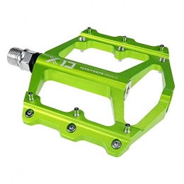 Huangwanru Spares Huangwanru Pedals Mountain Bike Pedals 1 Pair Aluminum Alloy Antiskid Durable Bike Pedals Surface For Road MTB Bike 5 Colors Durable Pedals (Color : Green)