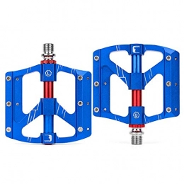 HUATINGRHPM Spares HUATINGRHPM Bike Pedals, Mountain Bicycle Pedals, 6061 Aluminum, Axle Diameter 9 / 16 Inch with 3 Bearings Road Bike, Trekking Pedals Road Bike Pedals, Blue