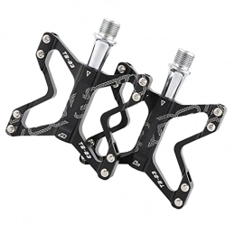 Hudhowks Bicycle Pedal Set, Aluminum Alloy MTB Pedals, Mountain Bike Pedal With 8 Stainless Steel Durable Skid-Proof Cleats