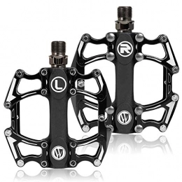 Huhu Durable Bicycle Pedals, Bicycle Cycling Bike Pedals with Sealed Bearing, Anti-Slip Durable, for Mountain Bike Road Bike Trekking