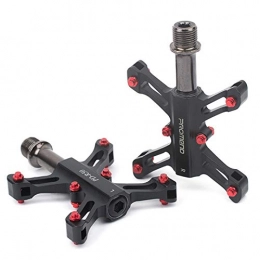 HUIGE Spares HUIGE Mountain Cycling Bicycle Pedals, Bike Pedals, Aluminum Alloy DU Spindle 9 / 16" Road Bike Pedals with Sealed Bearing, for Mountain Bike BMX And Folding Bike