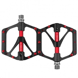 Huiiv Mountain Bike Pedal Huiiv Bicycle Pedals, Lightweight and Non-slip Durable Mountain Bike Pedals with Titanium Alloy Bearing Pedals with Large Treads Palin Riding Ankles