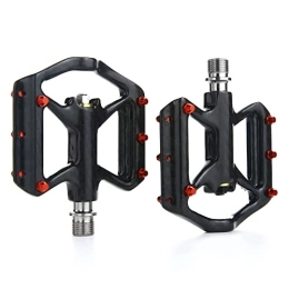 huiouer 1 Pair Anti-slip MTB Mountain Bike Flat Pedal Titanium Alloy Bicycle Bearing Hollowed Pedals Ultralight Cycling Pedals bicycle bearings bicycle pedal mountain bike pedals bike platform pedals