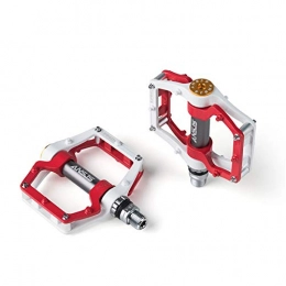 HUOGUOYIN Mountain Bike Pedal HUOGUOYIN Bicycle pedal Fit For MTB BMX Sealed Bearing Bicycle Pedals 9 / 16" Aluminum Alloy Road Mountain Bike Cycling Pedals (Color : Red)