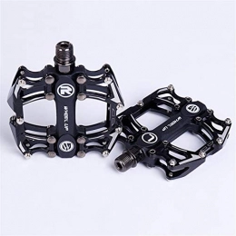 HUOGUOYIN Mountain Bike Pedal HUOGUOYIN Bicycle pedal Fit For Pedals Aluminum Body Fit For MTB Road Cycling Bike Pedal Bike Bearing Pedals Bicycle Bike Parts Accessories (Color : Black)